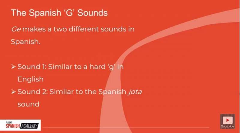 The Spanish G Pronunciation Made Easy I Will Teach You A Language