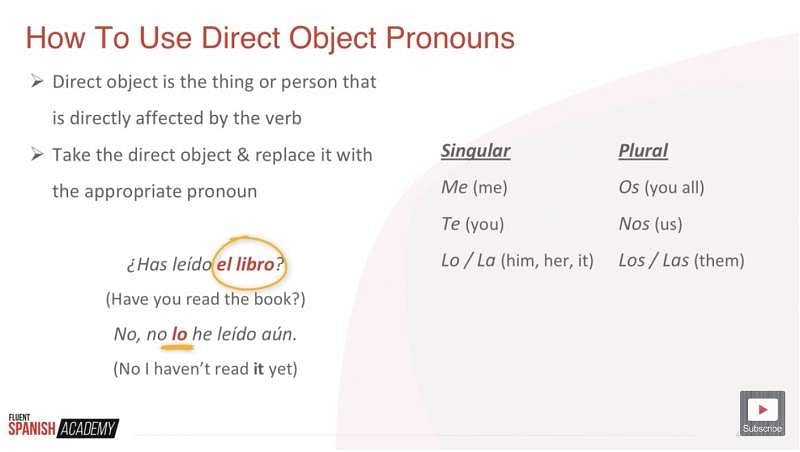 Spanish Direct Object Pronouns Explained I Will Teach You A Language Spanish Direct Object Pronouns Explained I Will Teach You A Language