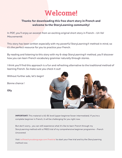 Learn French With Stories Free Story Download Storylearning Learn French With Stories Free Story Download Storylearning
